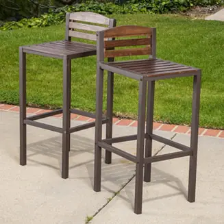 Acacia Wood And Iron Industrial Barstools: Modern Sophistication For Your Bar Or Dining Space Hot Deal