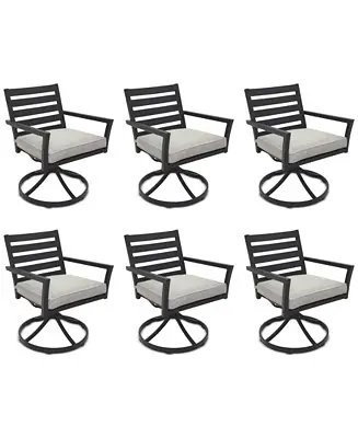 Astaire Outdoor 6-pc Swivel Chair Bundle Set Brand New