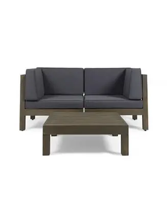 Streamdale Acacia Wood Outdoor Loveseat Set with Coffee Table Direct From Manufacturer
