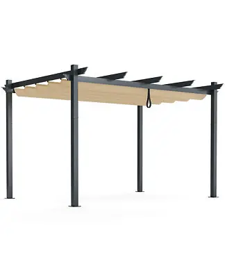 No Minimum Order 10 x 13ft Outdoor Aluminum Retractable Pergola Canopy Shelter Grape Trellis