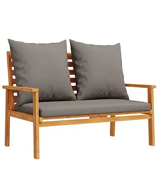Seasonal Sale Garden Sofa Bench Dark grey Solid acacia wood 47.2 in long