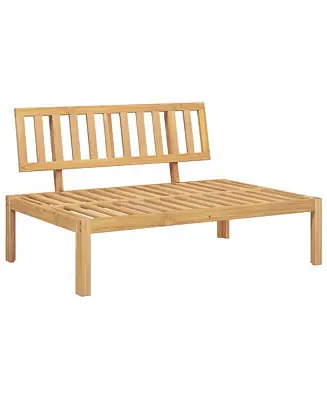 Luxury Pallet Middle Sofa Natural Wood Solid Acacia Wood