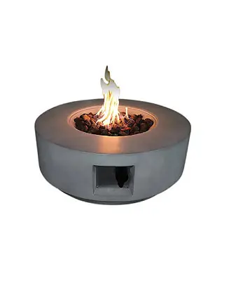 Top Pick 11" H x 30" W Fiber Reinforced Concrete Propane/Natural Gas Outdoor Fire Pit Table with Lid