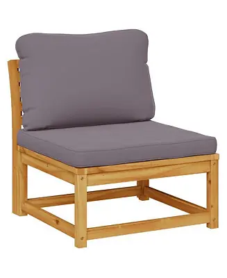 Sale Garden Sofa Dark Grey Solid Acacia Wood, Polyester, Foam Single