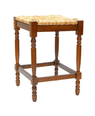 In Demand French Country 24" Turned Leg Seat Stool