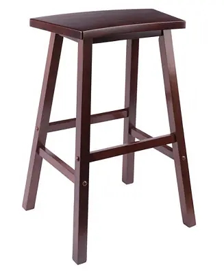 Free Delivery Katashi 28.62" Wood Fan Shape Bar Stool