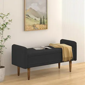 Teddy Velvet Storage Stool with Storage Place Order