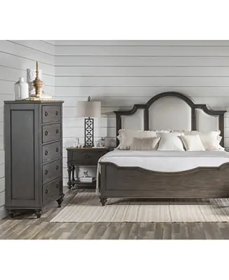 Mega Sale Mandeville 3pc Bedroom Set (Upholstered Queen Bed + Drawer Chest + 1-Drawer Nightstand)