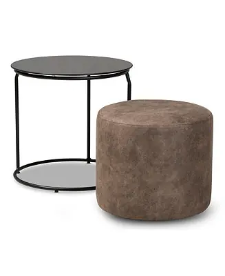 Budget Kira Ottoman & End Table Set