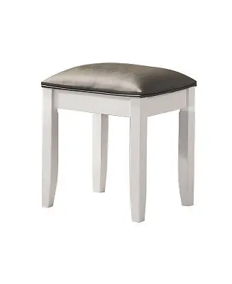 Cheap 18" Asian Hardwood Felicity Upholstered Vanity Stool