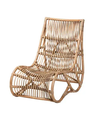 Hassle-Free Returns Furniture Genera 36" Rattan Bohemian Lounge Chair