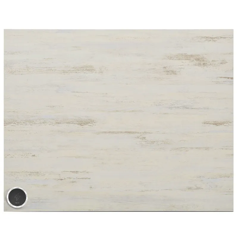 Brand New BFM Seating Relic 24" x 30" Rectangular Antique Wash 2" Thick Melamine Table Top with 1 Wireless Charger
