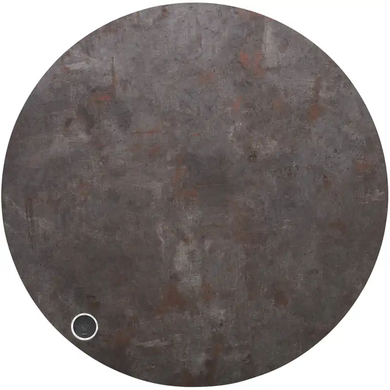 Brand New BFM Seating Relic 30" Round Rustic Copper 1" Thick Melamine Table Top with 1 Wireless Charger
