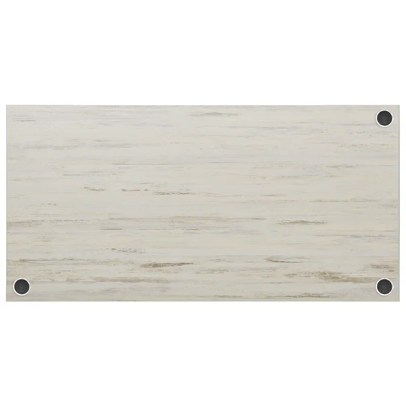 BFM Seating Relic 30" x 60" Rectangular Antique Wash 2" Thick Melamine Table Top with 3 Wireless Chargers Low Price