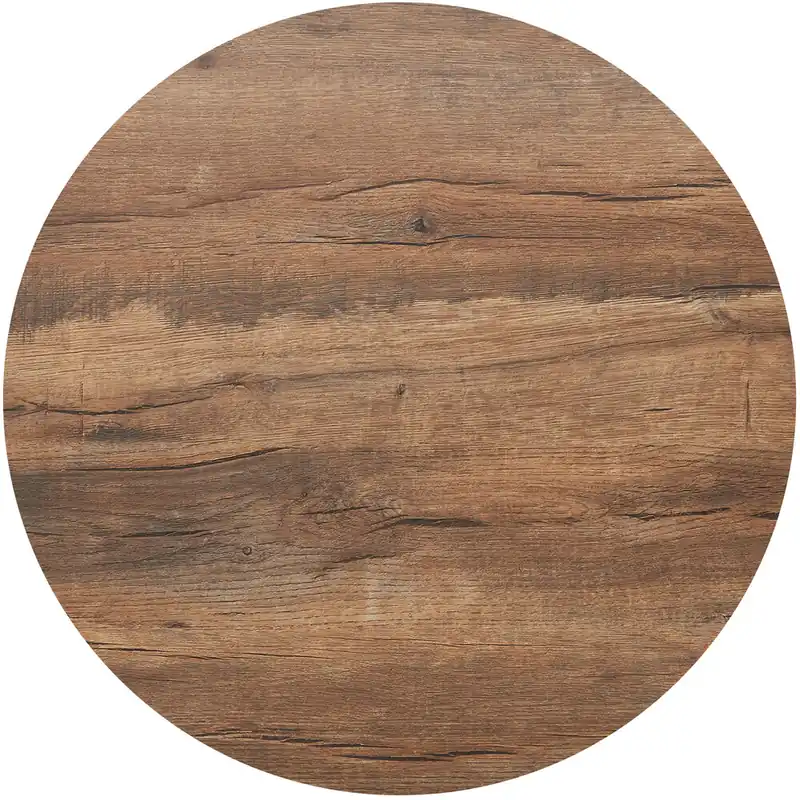 Affordable BFM Seating Relic Knotty Pine 30" Round Melamine Table Top with Matching Edge