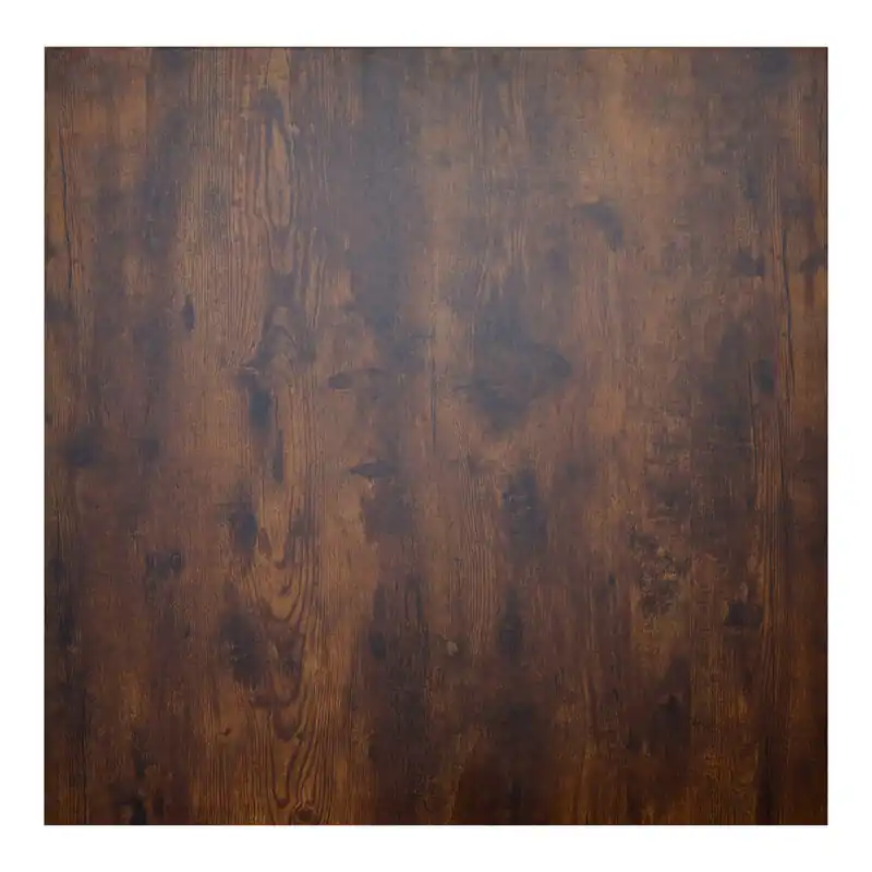 BFM Seating Relic 36" x 36" Vintage Walnut Square 2" Thick Melamine Table Top with Matching Edge Fast Shipping