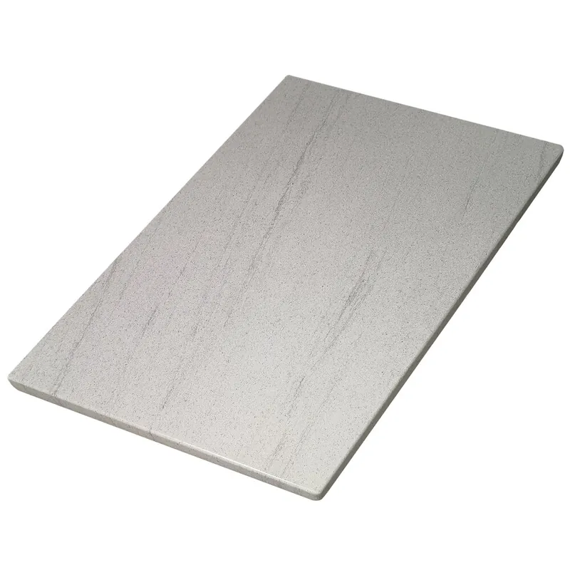 Warranty Included American Tables & Seating ATO3048-207 31 1/2" x 47 3/16" Rectangular Compressed Gray Isotop Outdoor Tabletop