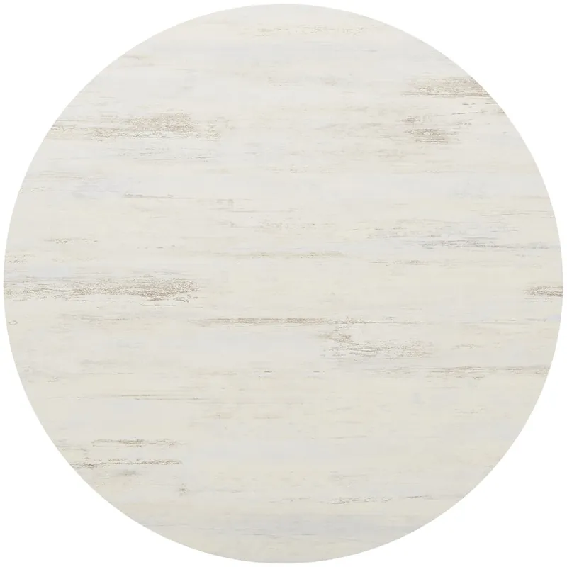 BFM Seating Relic 36" Round Antique Wash 2" Thick Melamine Table Top with Matching Edge Weekend Sale