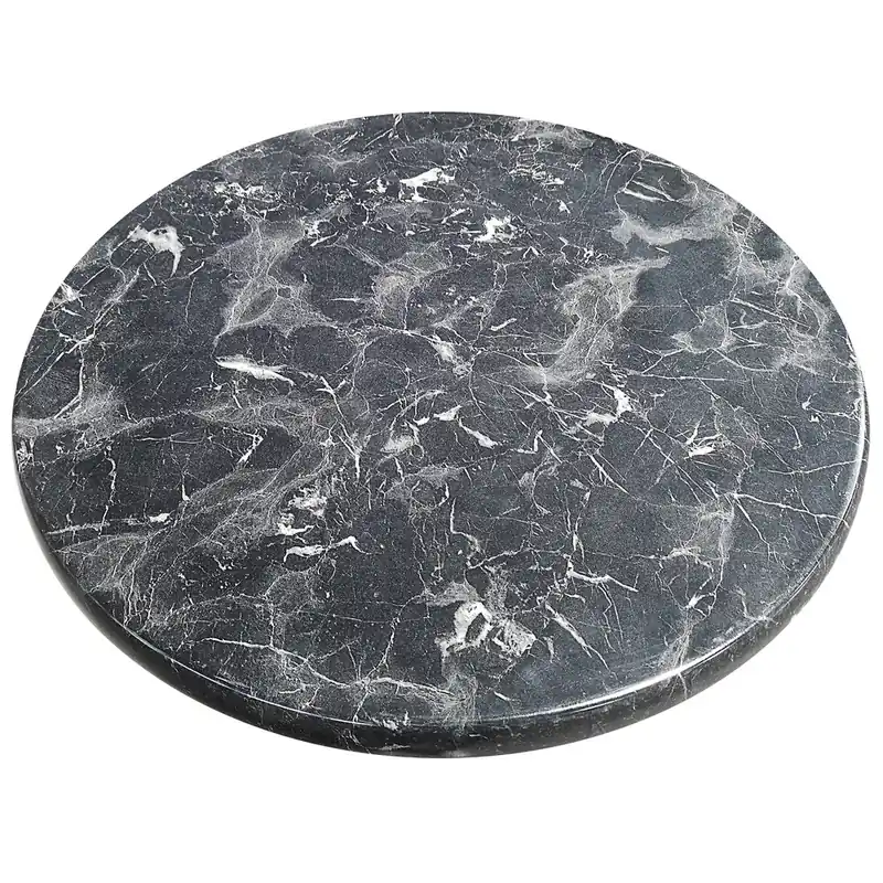 Get Yours American Tables & Seating ATO28-202 27 1/2" Round Alcantara Black Isotop Outdoor Tabletop