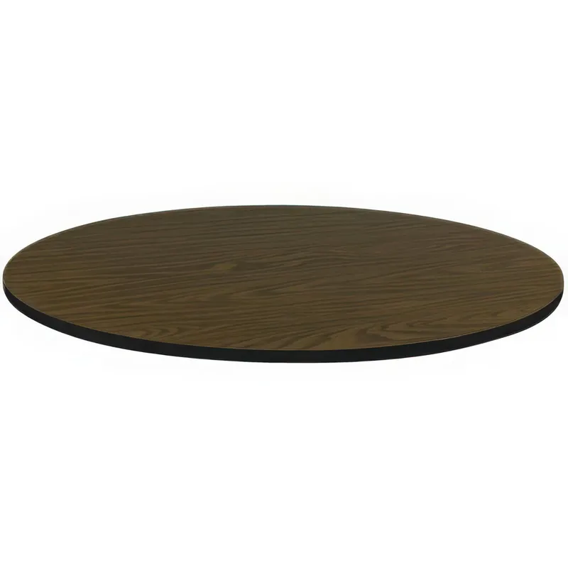 Sale Correll 60" Round Walnut Finish Thermal-Fused Laminate Bar & Cafe Table Top
