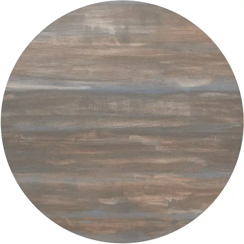 Clearance BFM Seating Relic 48" Round Chestnut 2" Thick Melamine Table Top with Matching Edge