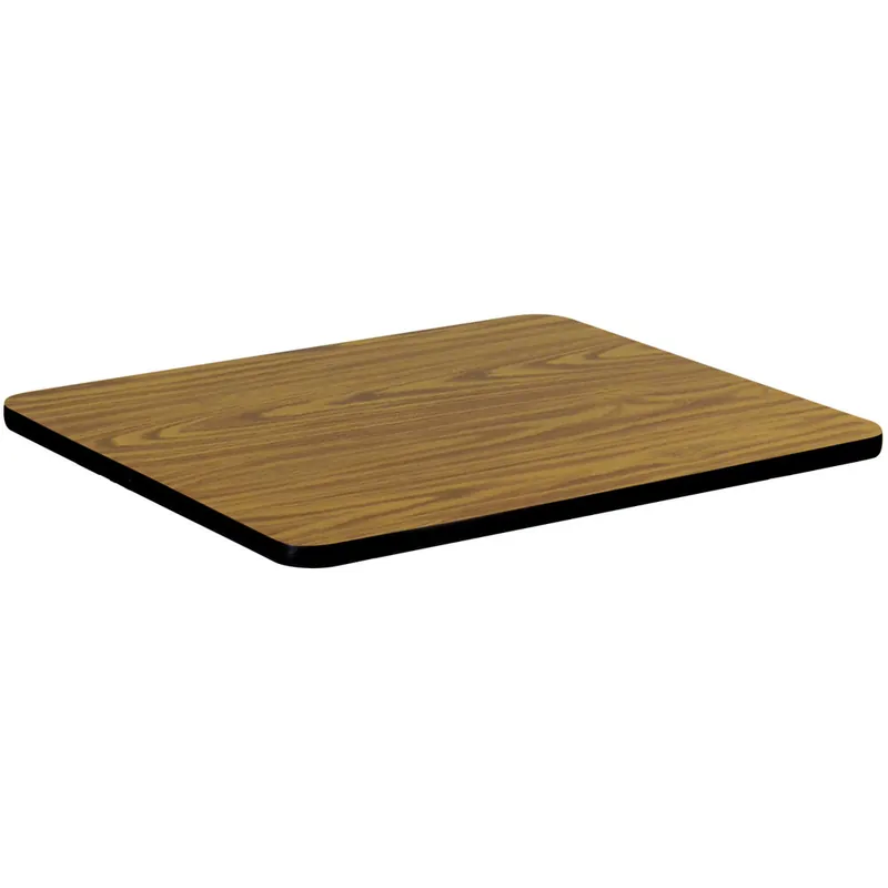 Don’t Miss Out Correll 24" Square Medium Oak Finish High Pressure Bar & Cafe Table Top
