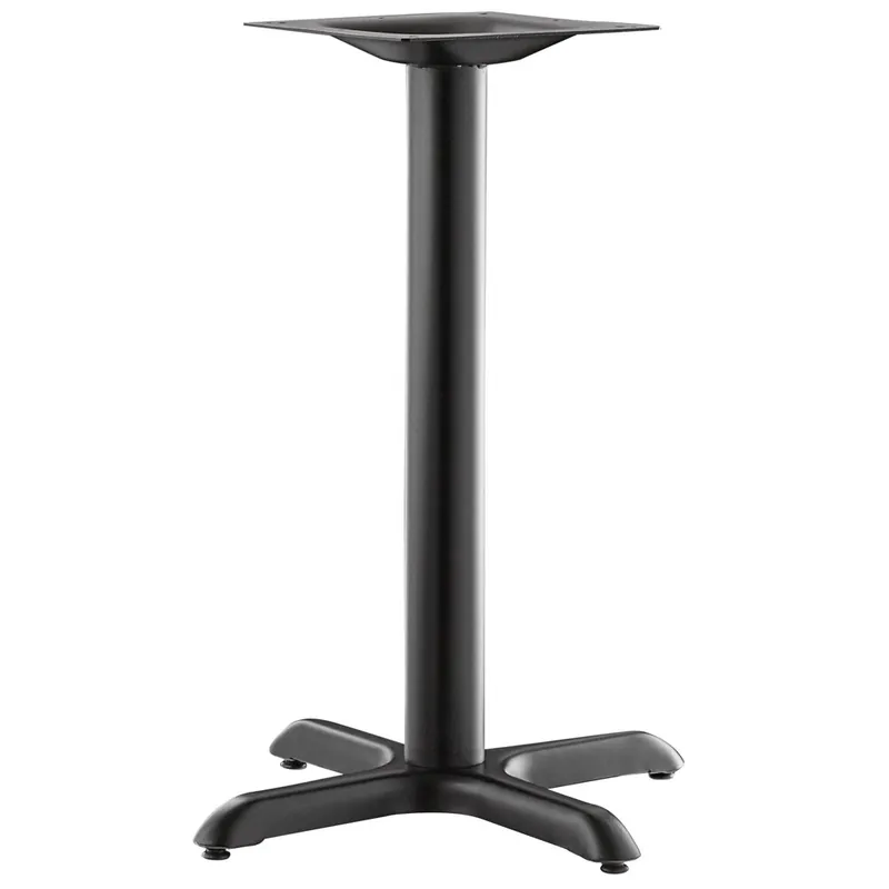 Must Have Lancaster Table & Seating Excalibur 22" x 22" Cross Black Outdoor Table Base with 3" Standard Height Column