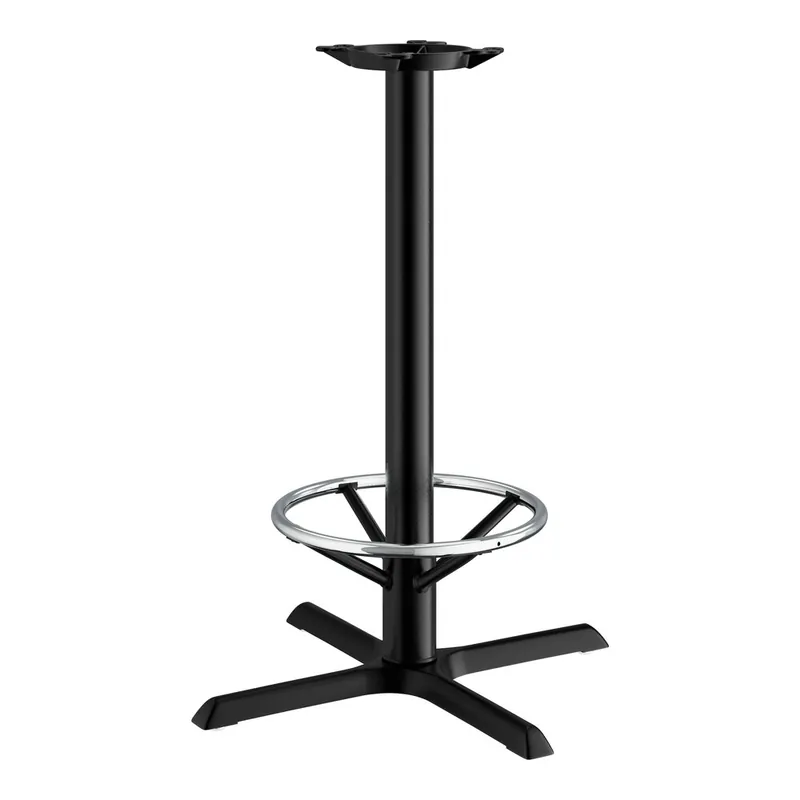 Seasonal Sale Lancaster Table & Seating Cast Iron 30" x 30" Black 3" Bar Height Column Table Base with 17 1/4" Foot Ring