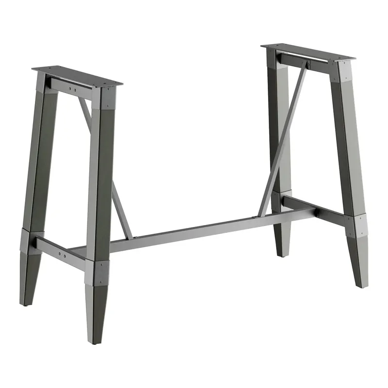 Buy Direct Lancaster Table & Seating Industrial Slate Gray Finish Bar Height Trestle Table Base for 30" x 72" Table Tops