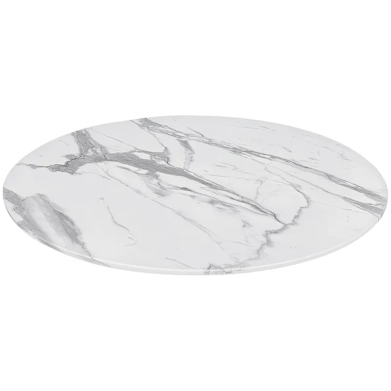 Markdown Holland Bar Stool EuroSlim 32" Round White Faux Marble Indoor / Outdoor Table Top