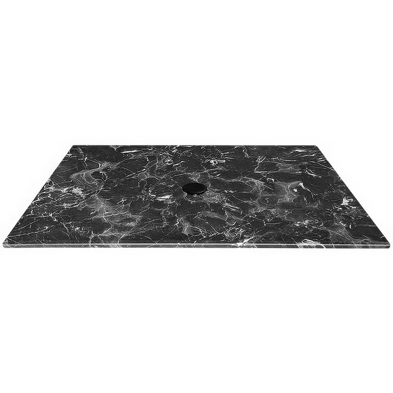 Holland Bar Stool EuroSlim 32" x 32" Black Faux Marble Indoor / Outdoor Table Top with Umbrella Hole New Release