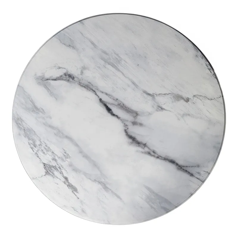 Superior Surfaces 24" Round Black Faux Marble Eased Edge Outdoor Table Top Direct From Factory