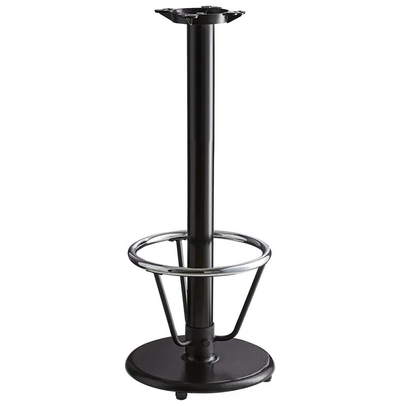 Lancaster Table & Seating Cast Iron 17" Bar Height Table Base with 16" Foot Rest and Self-Leveling Feet Limited Time