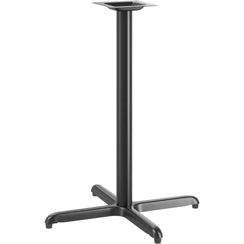 Lancaster Table & Seating Stamped Steel 33" x 33" Black 3" Bar Height Column Table Base with Leveling Table Feet Get Yours