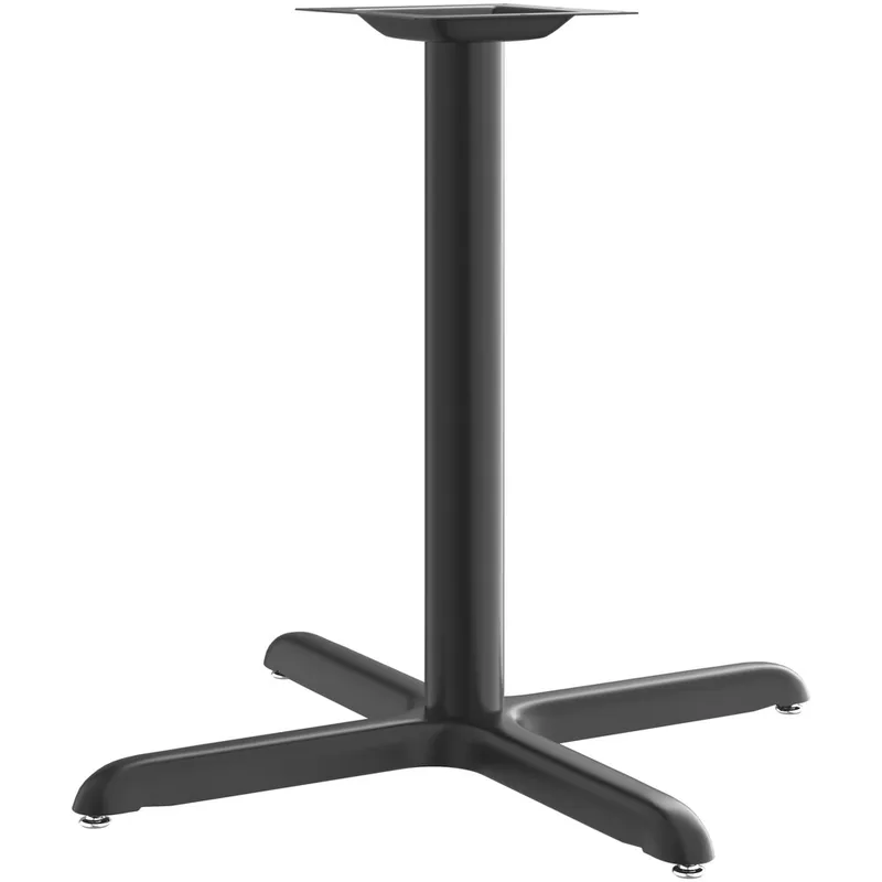 Money Back Guarantee Lancaster Table & Seating Stamped Steel 33" x 33" Black 3" Standard Height Column Table Base