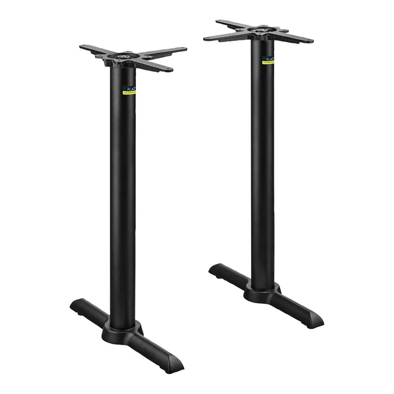 New Release FLAT Tech KT22 22" Counter Height Self-Stabilizing Black End Table Base Set - 2/Set