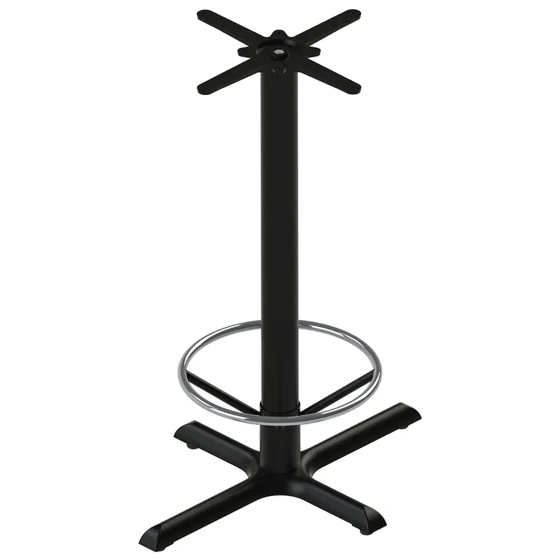 FLAT Tech KX2230 22" x 30" Black Self-Stabilizing Cast Iron Bar Height Table Base with Foot Ring Place Order
