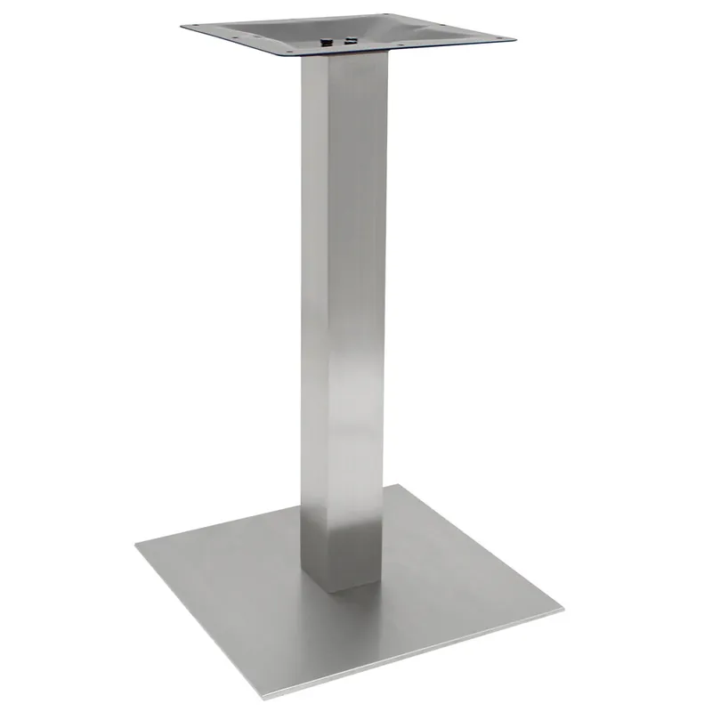 Free Delivery Art Marble Furniture SS05-23D 23" Square Brushed Stainless Steel Standard Height Table Base
