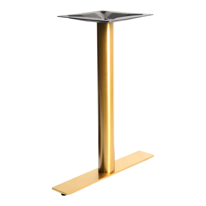 One Day Deal Art Marble Furniture 24" x 4" Gold Stainless Steel Bar Height End Table Base