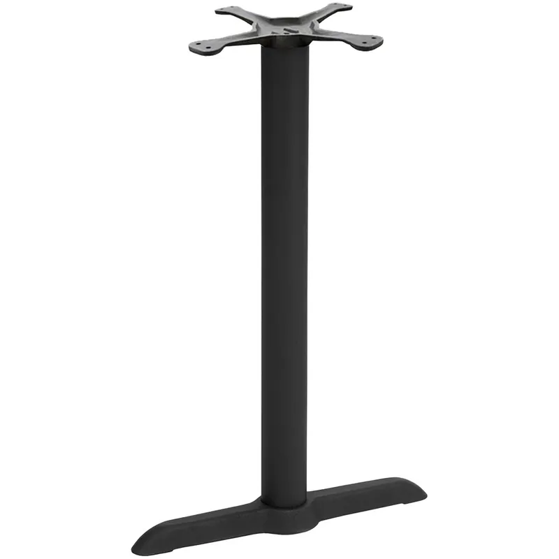 Mega Sale American Tables & Seating 22" x 5" Black 3-Piece Bar Height Outdoor Table Base Kit with 3" Column