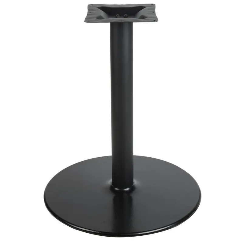 BFM Seating 30" Sand Black Stamped Steel Counter Height Indoor Round Table Base, 4" Column Free Shipping