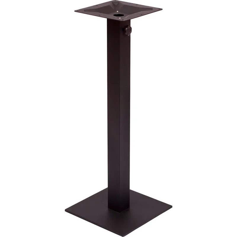 BFM Seating Margate Bar Height Outdoor / Indoor 18" Black Square Table Base with Umbrella Hole Don’t Miss Out