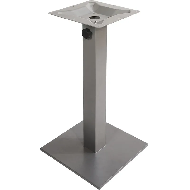 Trending BFM Seating Margate Standard Height Outdoor / Indoor 20" Silver Square Table Base with Umbrella Hole