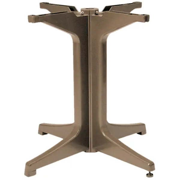 Grosfillex US624181 2000 Taupe Resin Pedestal Outdoor Table Base One Day Deal