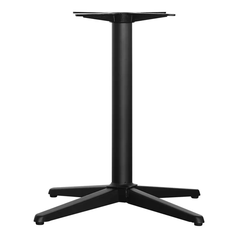 NOROCK Trail 27" x 27" Sandstone Black Zinc-Plated Powder-Coated Steel Self-Stabilizing Outdoor / Indoor Standard Height Table Base Latest