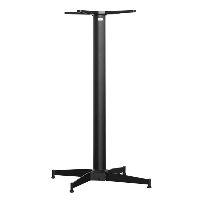 Money Back Guarantee NOROCK Parkway 27" x 27" Sandstone Black Zinc-Plated Powder-Coated Steel Self-Stabilizing Outdoor / Indoor Bar Height Table Base