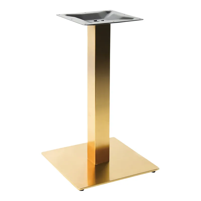 Price Drop Art Marble Furniture 23" Square Gold Stainless Steel Bar Height Table Base