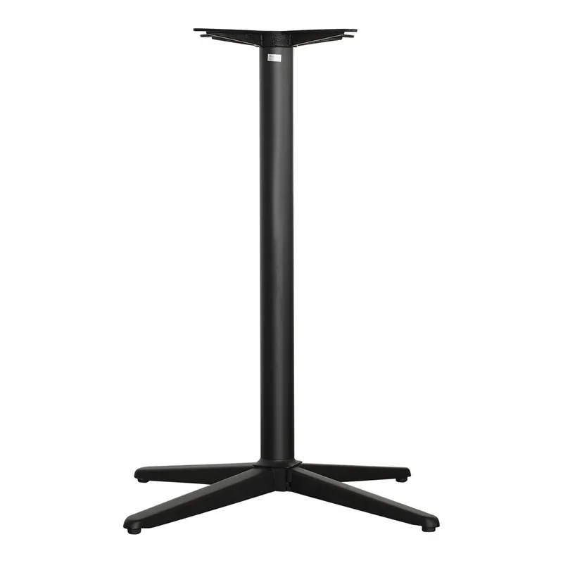 NOROCK Trail 36" x 36" Sandstone Black Zinc-Plated Powder-Coated Steel Self-Stabilizing Outdoor / Indoor Bar Height Table Base Bargain