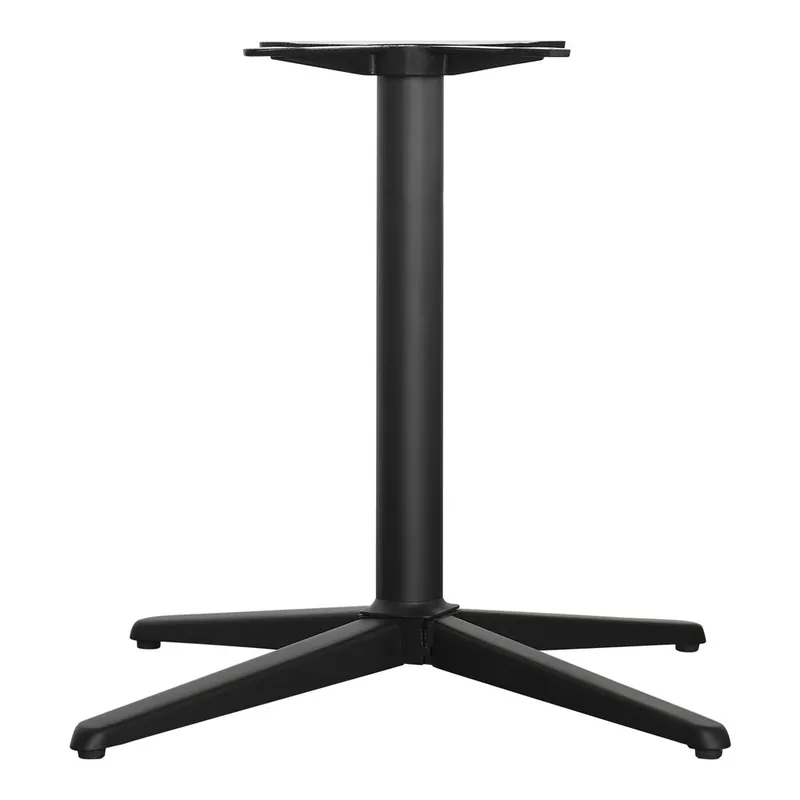 NOROCK Trail 36" x 36" Sandstone Black Zinc-Plated Powder-Coated Steel Self-Stabilizing Outdoor / Indoor Standard Height Table Base Fast Shipping