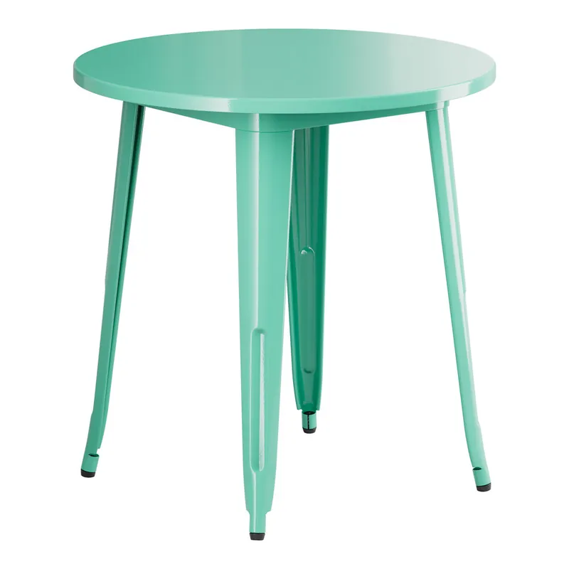 Lancaster Table & Seating Alloy 30" Round Aquamarine Standard Height Outdoor Table Editor’s Pick